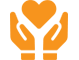 Icon of hands holding a heart