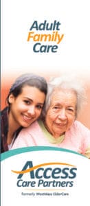 Cover of Adult Family Care brochure